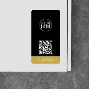 Etiqueta Adicionar logotipo e código QR do site Cores de co