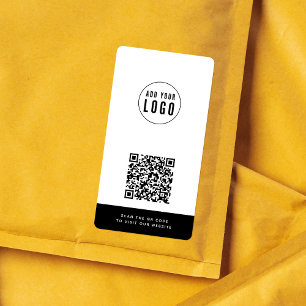 Etiqueta Adicionar logotipo e código QR do site Cores de co