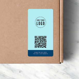 Etiqueta Adicionar logotipo e código QR do site Cores de co