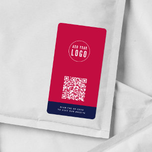 Etiqueta Adicionar logotipo e código QR do site Cores de co