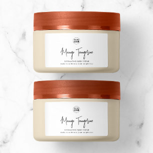 Etiqueta Adicionar logotipo Marca de produto minimalista de