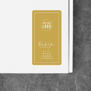 Etiqueta Adicionar logotipo Obrigado Vinheta de empacotamen