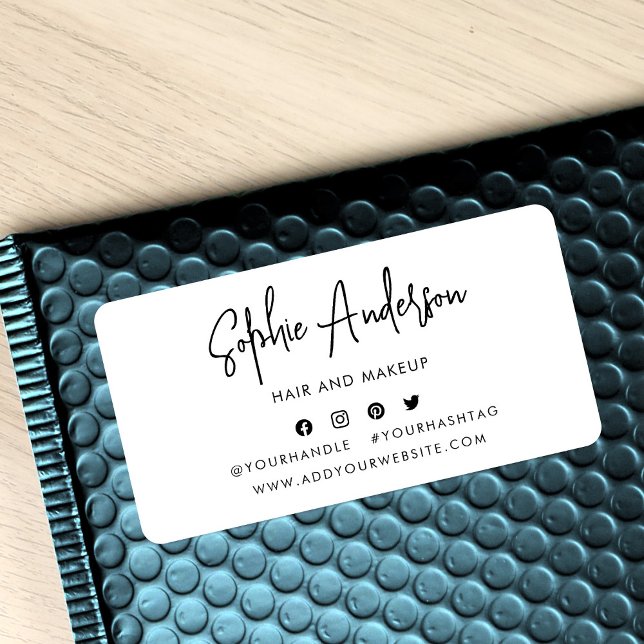 Etiqueta Adicionar Nome Rótulo de Mídia Social de Script Mo (Criador carregado)