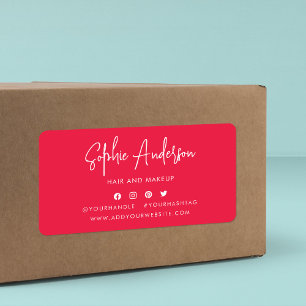 Etiqueta Adicionar Nome Script Moderno Cor Personalizada da