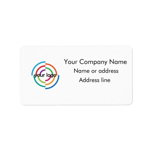 Etiqueta Adicionar seu endereço personalizado de logotipo (Frente)