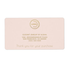 Etiqueta Adicionar Simples Seu Logotipo Blush Endereço De R