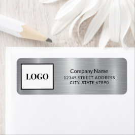 Etiqueta Adicione Seu Logotipo Falso Endereço de Metal Prat