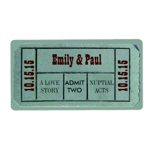 Etiqueta Admitir DOIS Salvar o BILHETE de Data