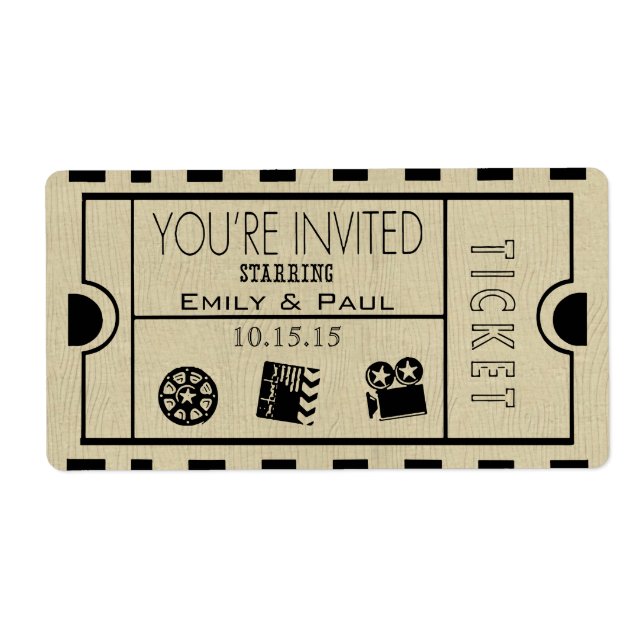 Etiqueta Admitir um Salvar a Data (Frente)