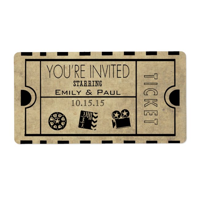 Etiqueta Admitir um Salvar a Data (Frente)