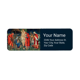 Etiqueta ADORAÇÃO DE MAGI Morris, Burne-Jones  