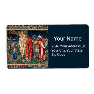Etiqueta ADORAÇÃO DE MAGI Morris,Rótulo Burne-Jones