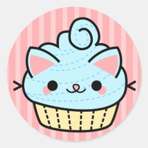 Etiqueta adorável do cupcake de Kawaii