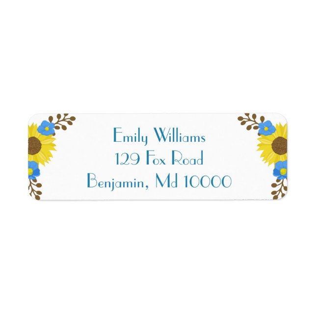 Etiqueta Adorável Sunflower Galore (Frente)