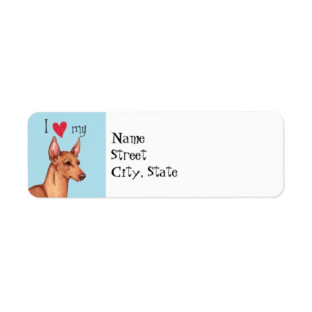 Etiqueta Adoro o meu Cirneco dell'Etna (Frente)