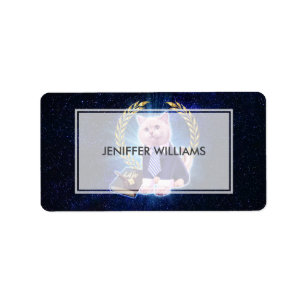 Etiqueta Advogado de gatos no espaço