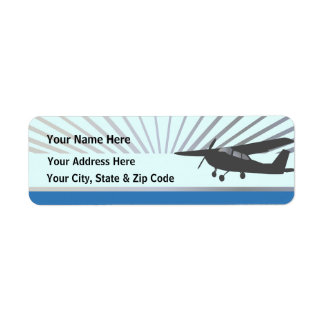 Etiqueta Aeronave de Alta-asa - Texto personalizado