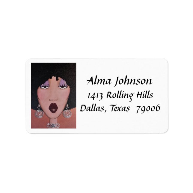 Etiqueta "African American Diva" Endereço Labels (Frente)