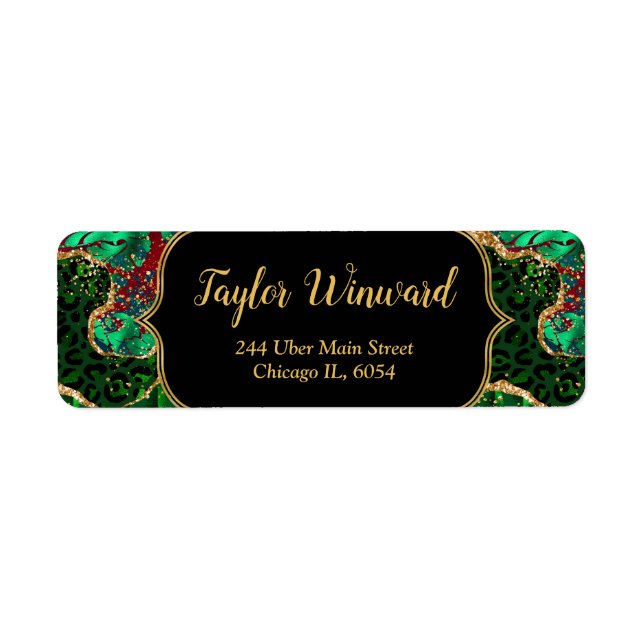 Etiqueta Agate Safari Verde (Frente)