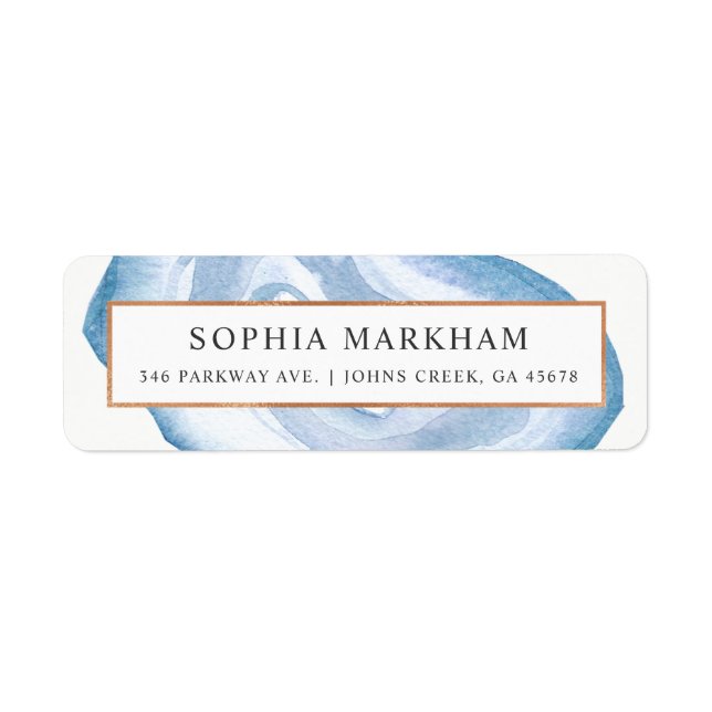 Etiqueta Agato de Aquarela | Azul | (Frente)