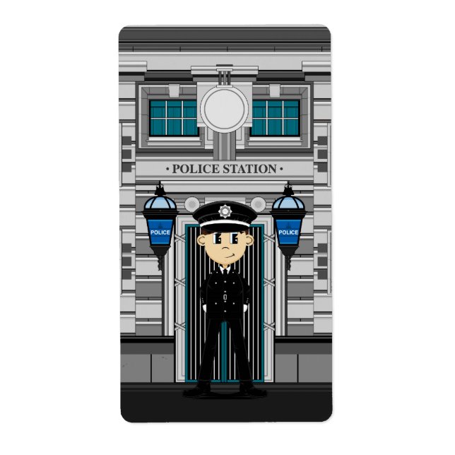 Etiqueta Agente de Polícia e Sticker (Frente)