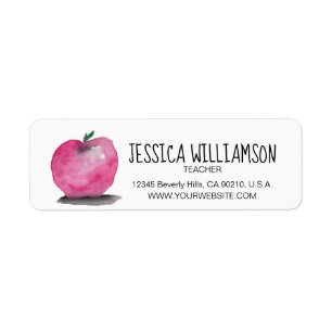 Etiqueta Aguarela PERSONALIZADA de Apple, professor