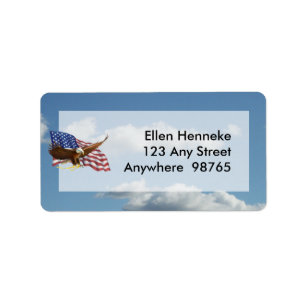 Etiqueta Águia Bald Americano