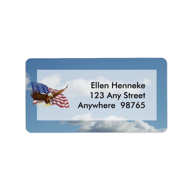 Etiqueta Águia Bald Americano (Frente)