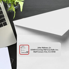 Etiqueta Ainda é uma Força no tema de golfe de 50 aniversár