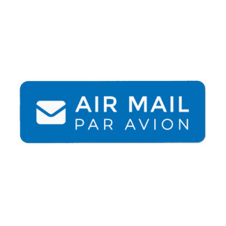 Etiqueta AIR MAIL PAR AVION AVION 紙 ア 手 メ ル ル  por cartas d