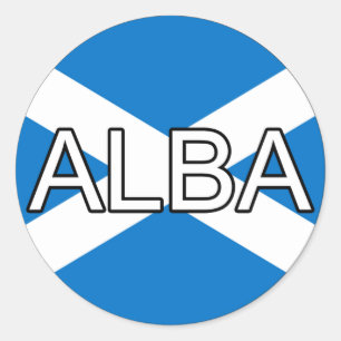 Etiqueta alba de Scotland euro-