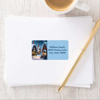 Etiqueta Aldeia de Natal encantadora