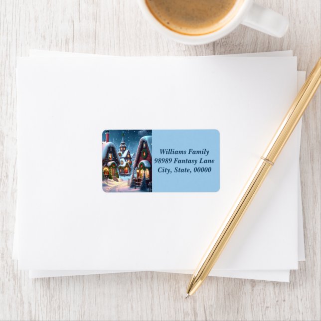 Etiqueta Aldeia de Natal encantadora (Insitu)