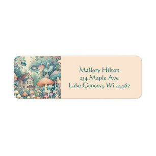 Etiqueta Aldeia Whimsical bonito de Núcleo de Algodão
