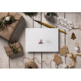 Etiqueta Alegria de Natal de Octopus, personalizada