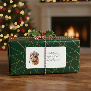 Etiqueta Alegria de Natal do Deserto, personalizada