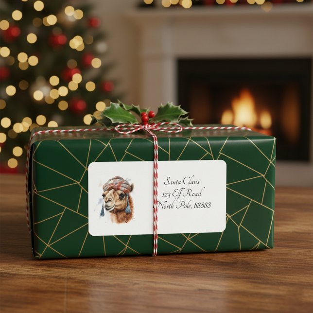 Etiqueta Alegria de Natal do Deserto, personalizada (Criador carregado)