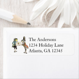 Etiqueta Alice Bonita No Wonderland Retro Return Address