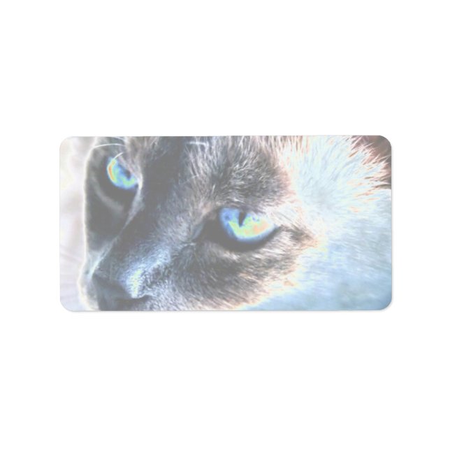 Etiqueta Aloof Siamese Cat Altered Label II (Frente)