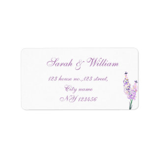 Etiqueta aluring chic elegnat delphinium return address