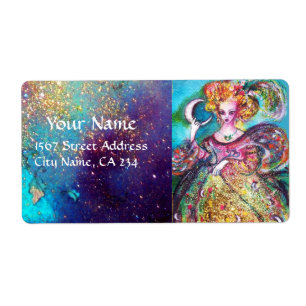 ETIQUETA ALVOS DAS SOMBRAS PERDIDAS / SENHORA DE LUA EM AZU