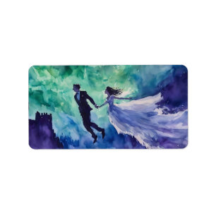 Etiqueta Amantes Voantes - Pintura Por Aquarela