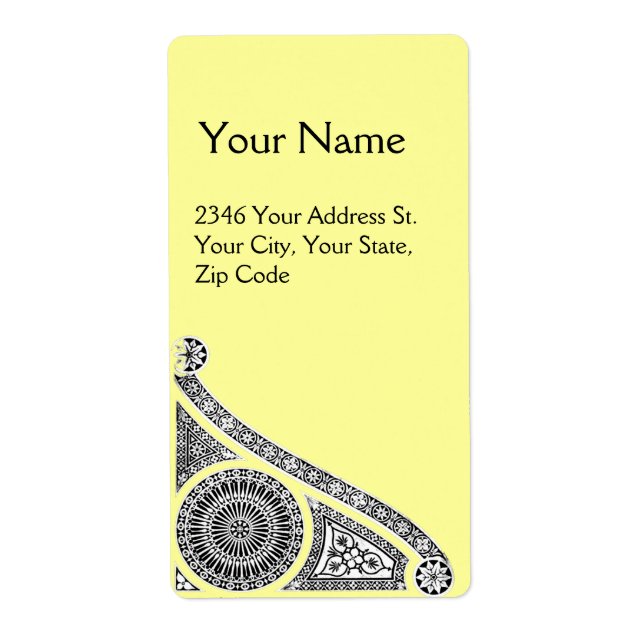 Etiqueta Amarelo de renascença (Frente)