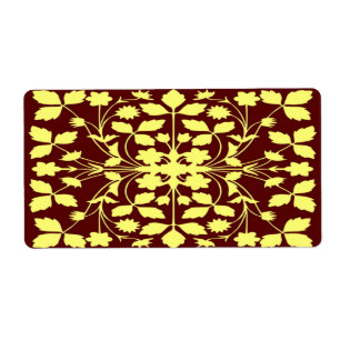Etiqueta Amarelo e castanho