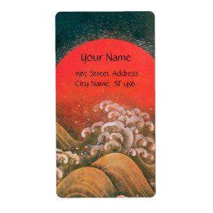 Etiqueta AMATERASU, SUN GODDESE Red Black Brown