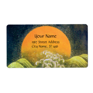 Etiqueta AMATERASU, verde amarelo brilhante da DEUSA do SOL