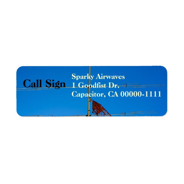 Etiqueta Amateur Radio Beam Antenna (Frente)