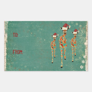 Etiqueta ambarina & Azure festiva do presente dos