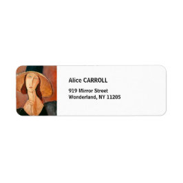 Etiqueta Amedeo Modigliani - Jeanne Hebuterne em Grande Cha