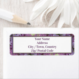 Etiqueta ameixa púrpura e verde-padronizado